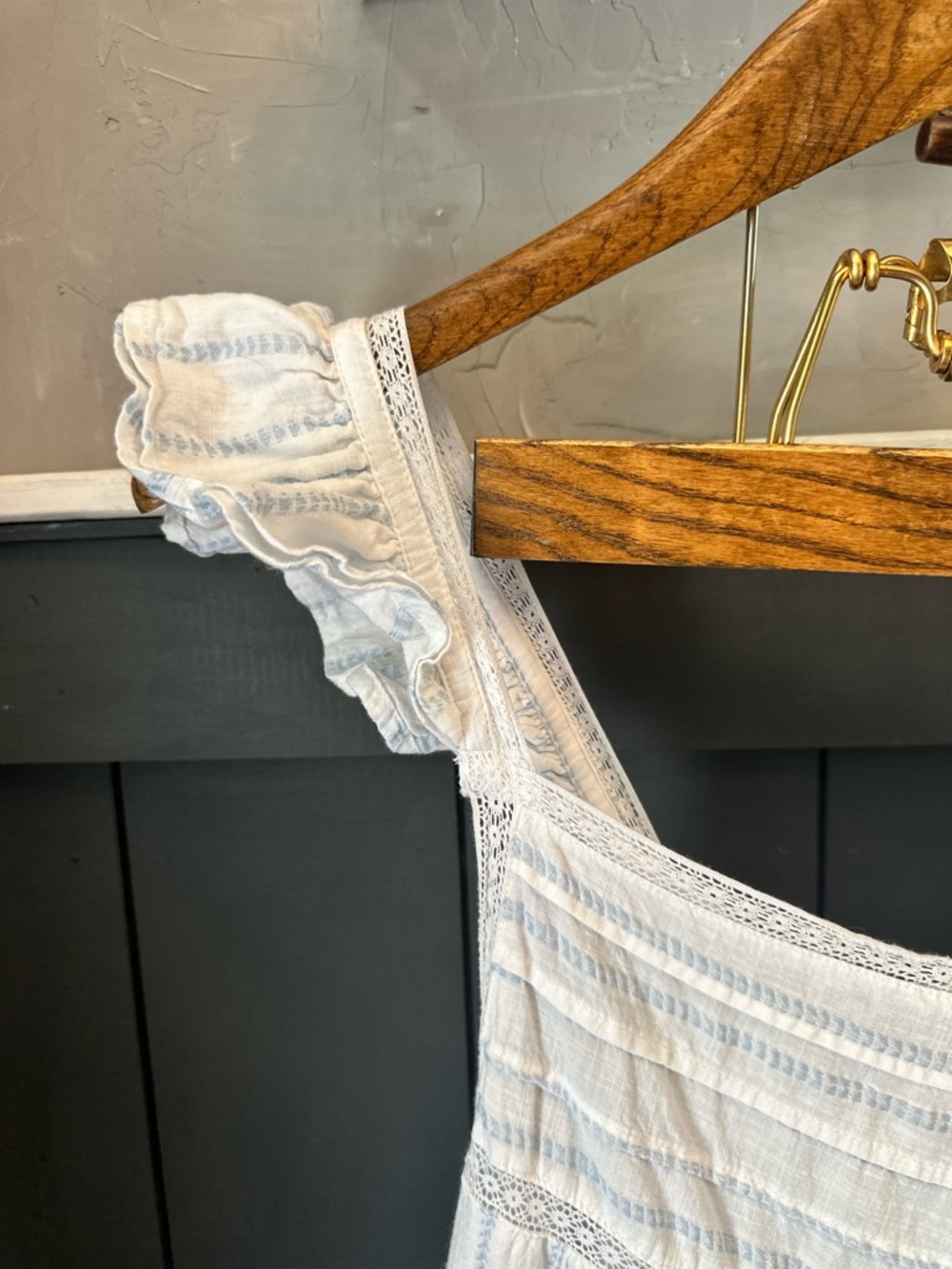 Shabby Chic White Ruffled Eyelet Sundress - Picture 3 of 13